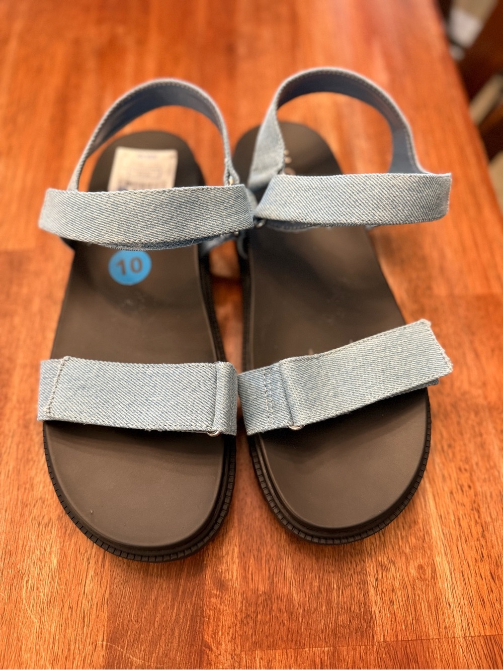 Unisa Light Blue Denim Strap Sandals